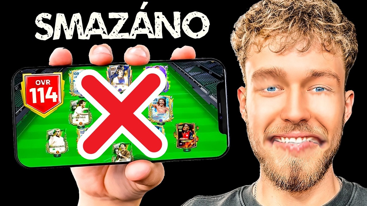 SMAZAL JSEM MICH SAKOVI TÝM v FC MOBILE! 🗑🤡