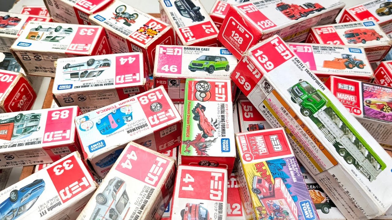 【トミカ】ミニカー大集合! Vo9 遊んだトミカを箱に入れて並べてみました。