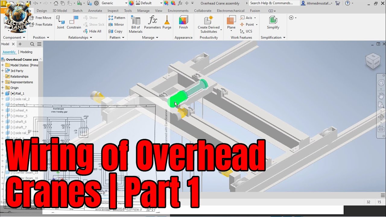 Overhead Crane electrical wiring schematic |Explained |Part 1