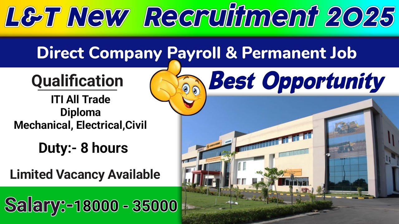 L&T job vacancy 2025 for freshers | Kolkata Job Vacancy #dreamjobopportunity