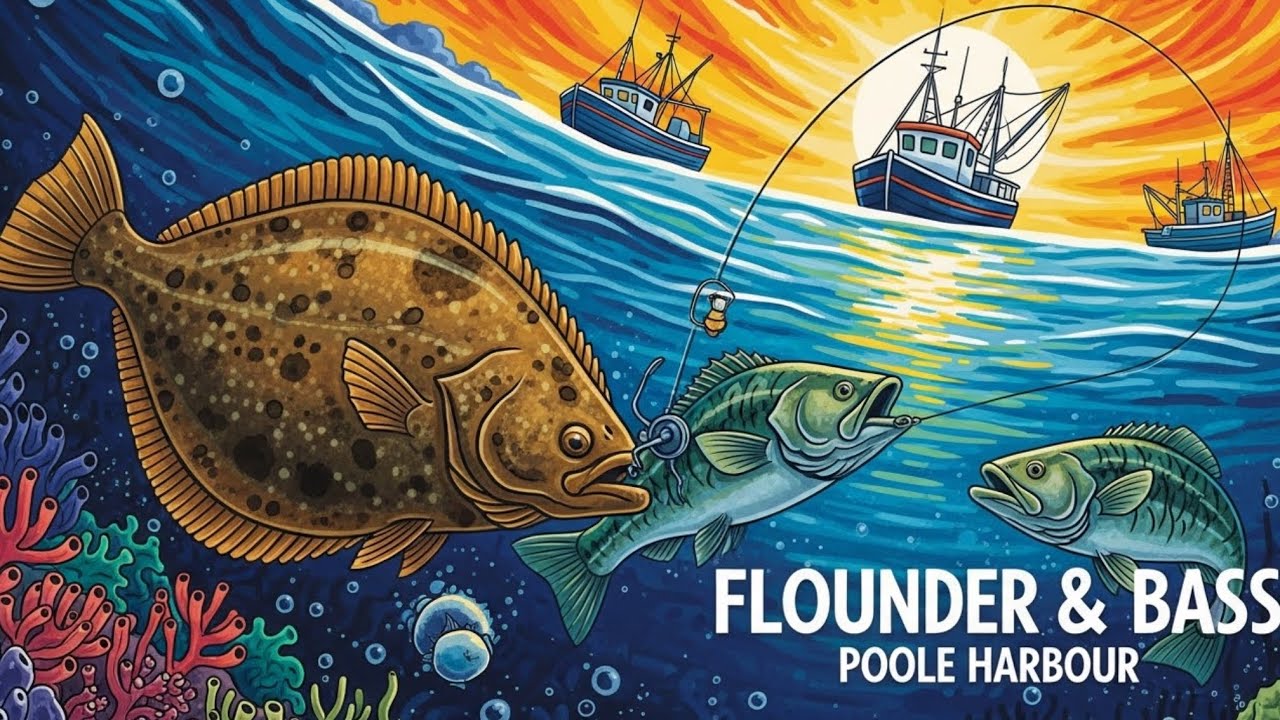 Ловля камбалы и окуня в гавани Пула с Ace