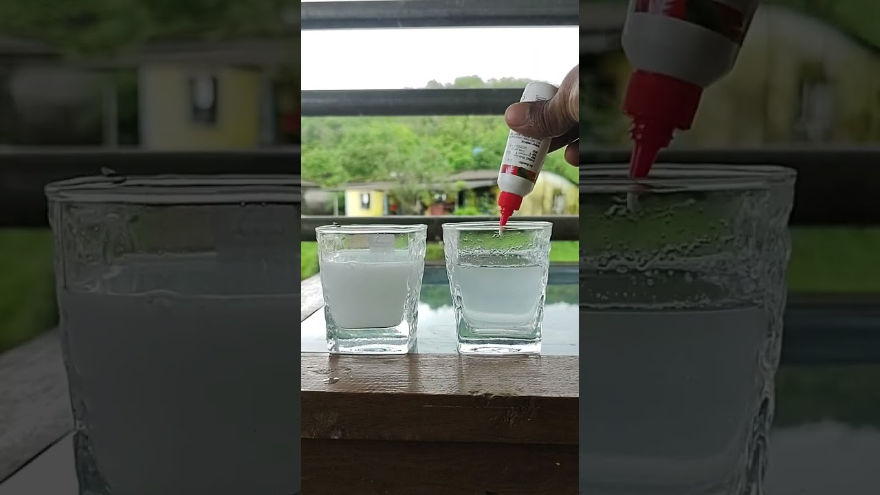 easy experiment with water Salt and glue