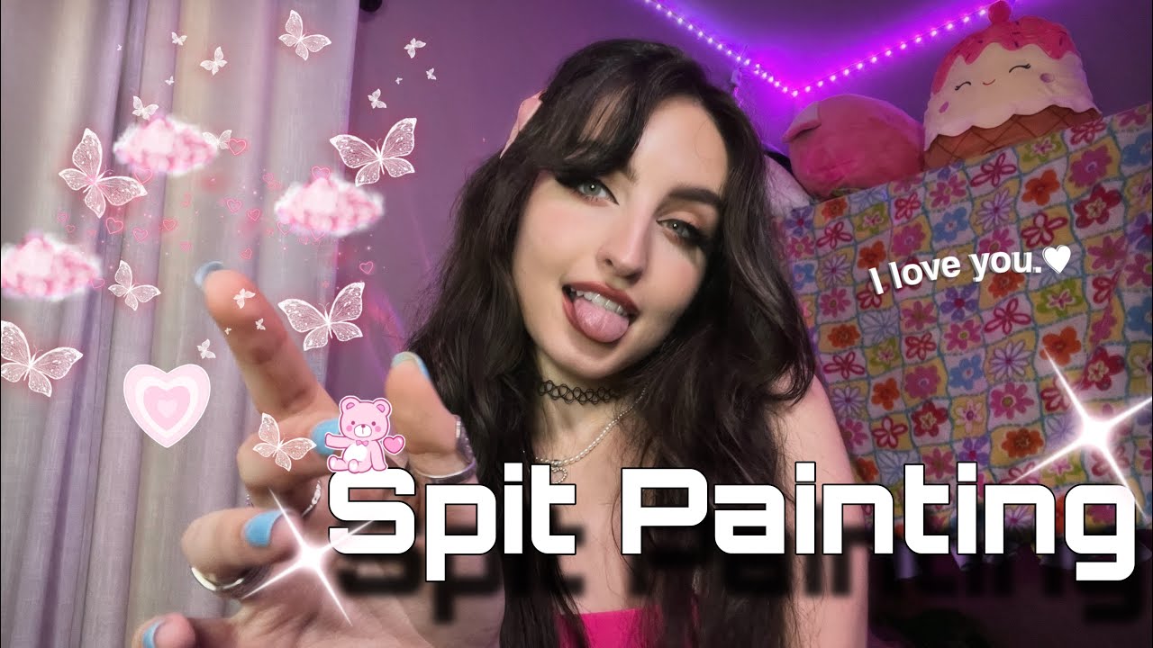 [ ASMR ] SPIT PAINTING ( Upclose Mouth Sounds, Hand Sounds/Movements, Personal Attention )