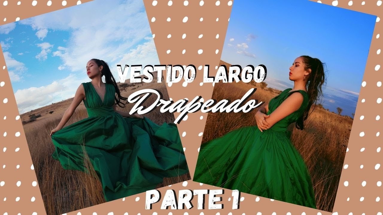 ¿Cómo hacer un vestido largo con drapeado en el busto? Parte 1
