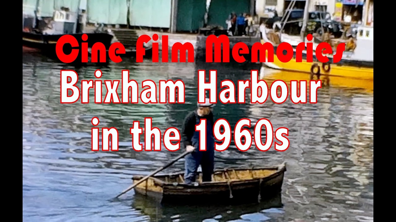 Brixham Harbour 1960's Vintage Cine Film Home Movie