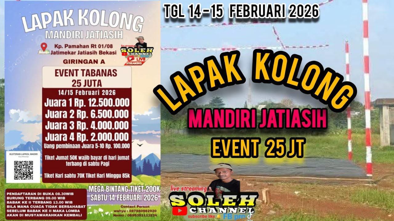 BBK 6 & PB TIKET 100 RB🔥 LAPAK MANDIRI JATIASIH 🔥 EVENT 25 JT 🔥 TGL 14 - 15 FEBUARI 2026