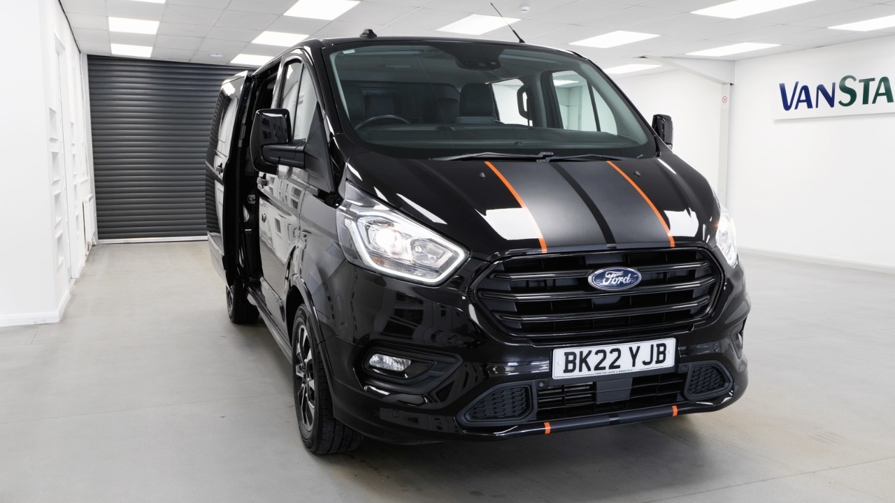 Ford Transit Custom 320 2.0 Sport Edition Long Wheelbase 6dr in Shadow Black - BK22 YJB - VanStar