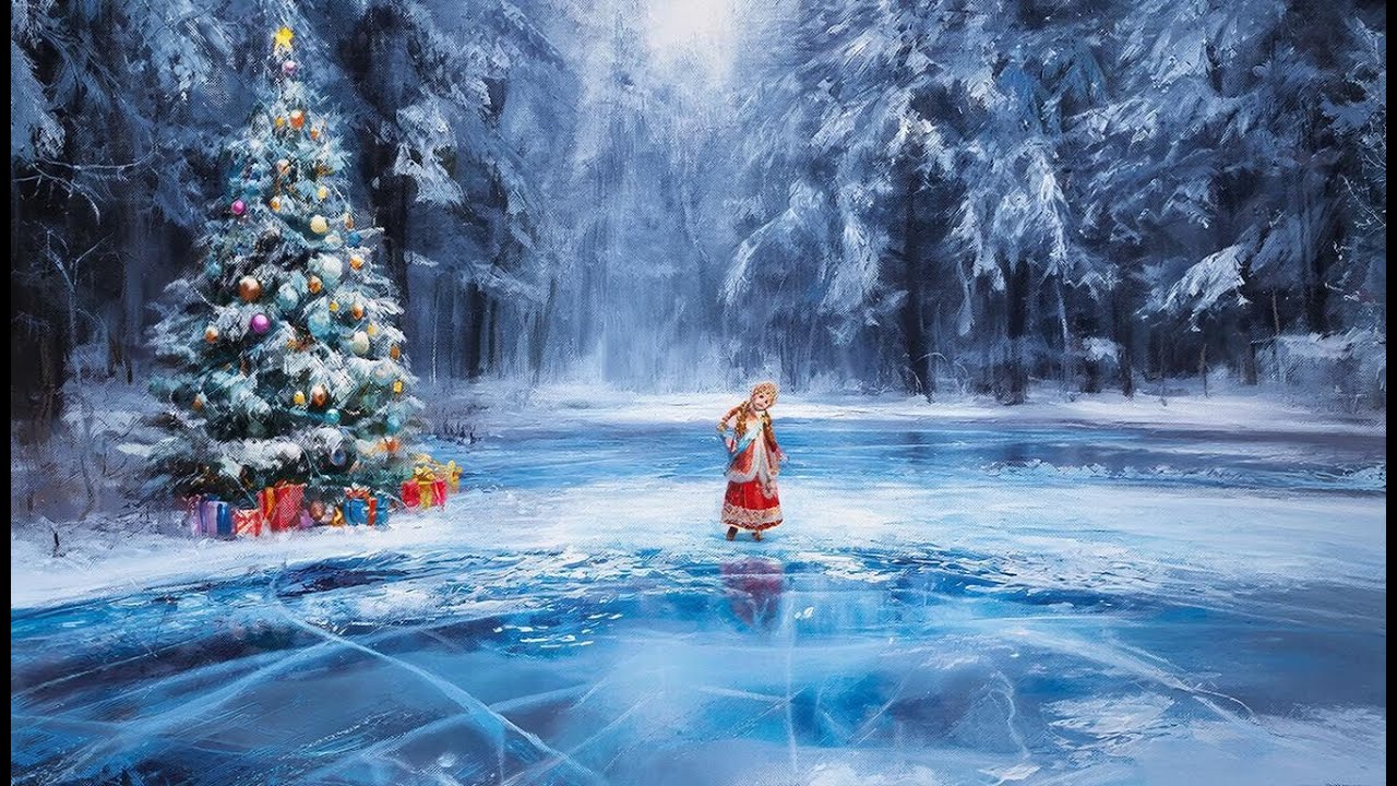 Зимний пруд перед Рождеством