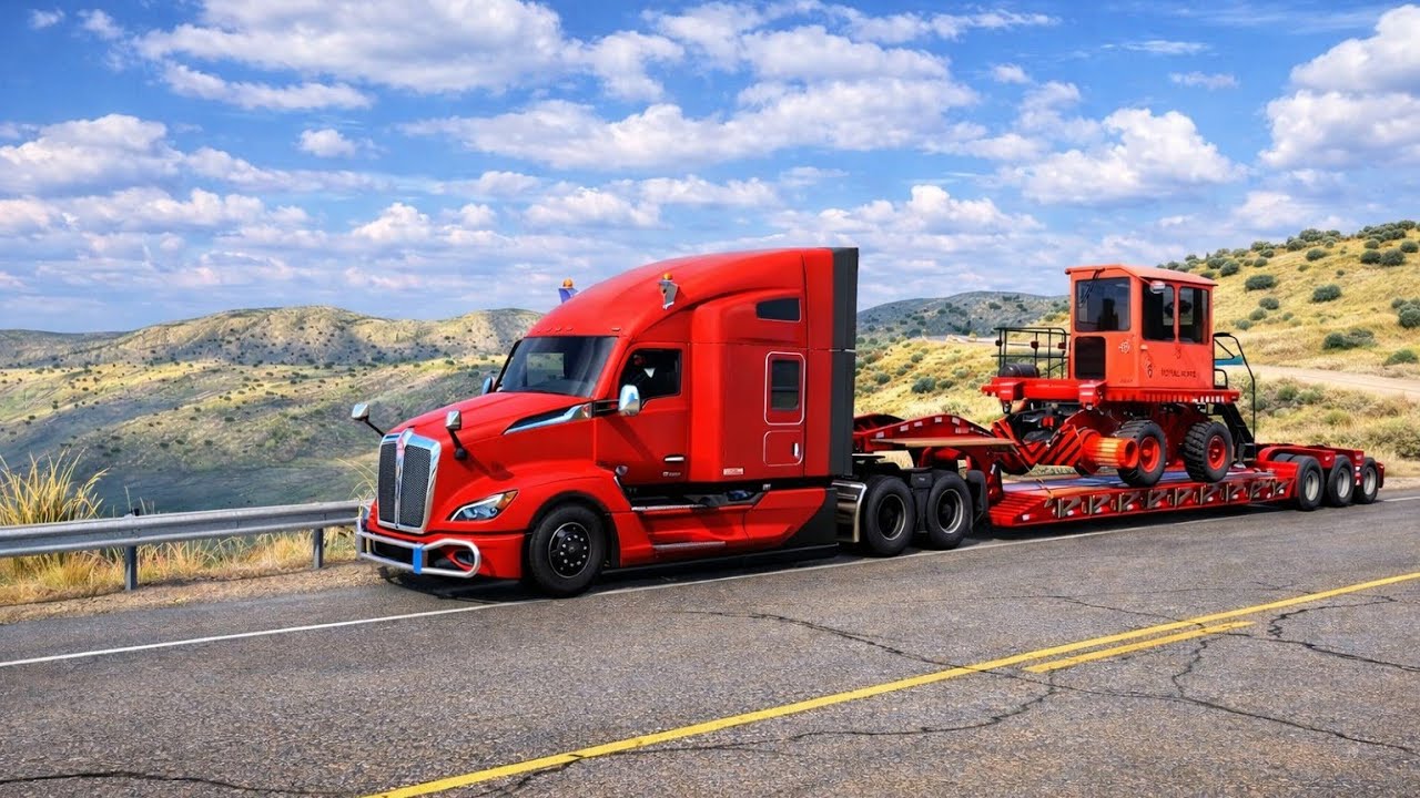 Kenworth T680 Hauling Railcar Mover | Vernal to Rock Spring | American Truck Simulator