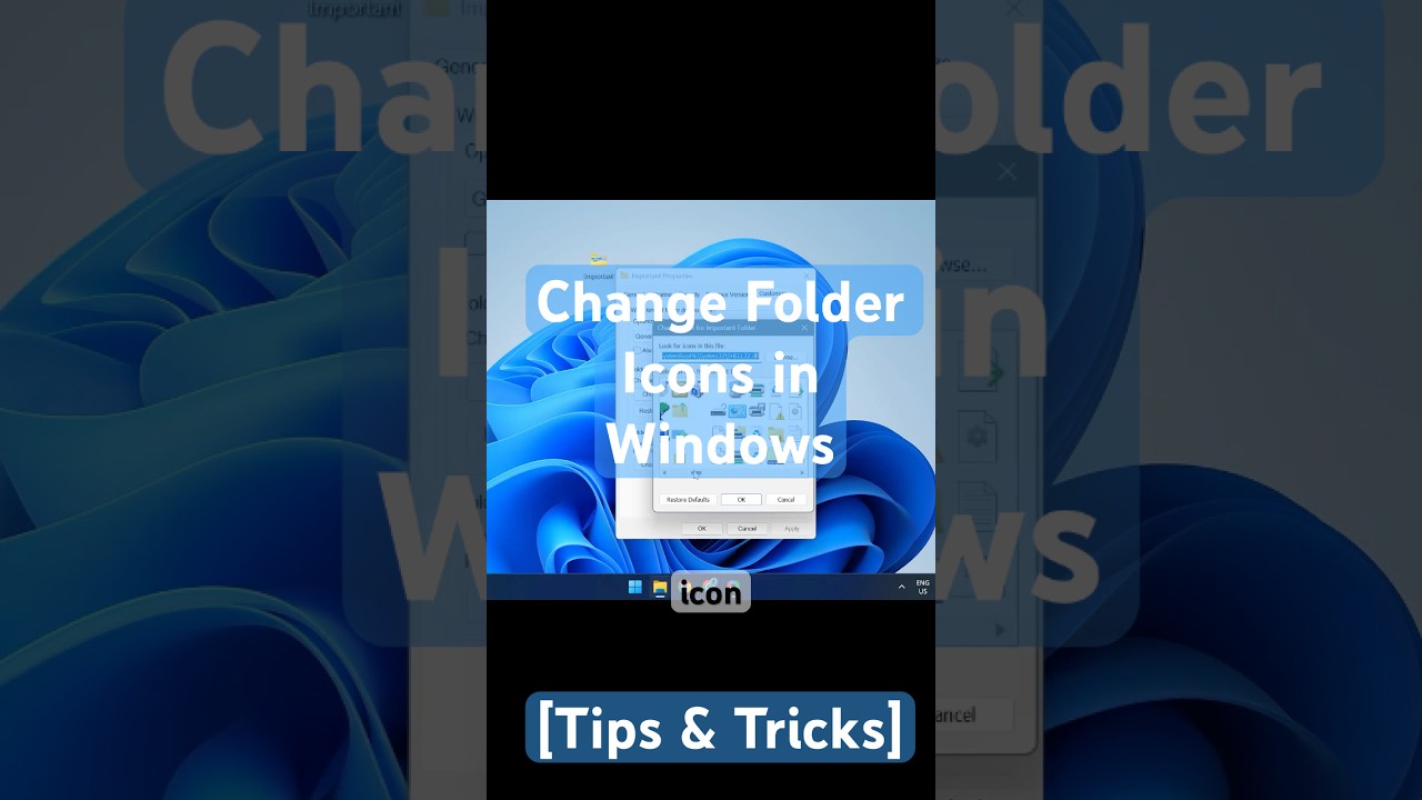 Quickly Change Folder Icon in Windows 10/11 #windows