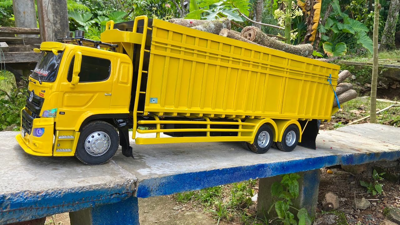 День 58. Радиоуправляемый грузовик Hino 500 в полной загрузке на экстремальных дорогах - Кастомный р