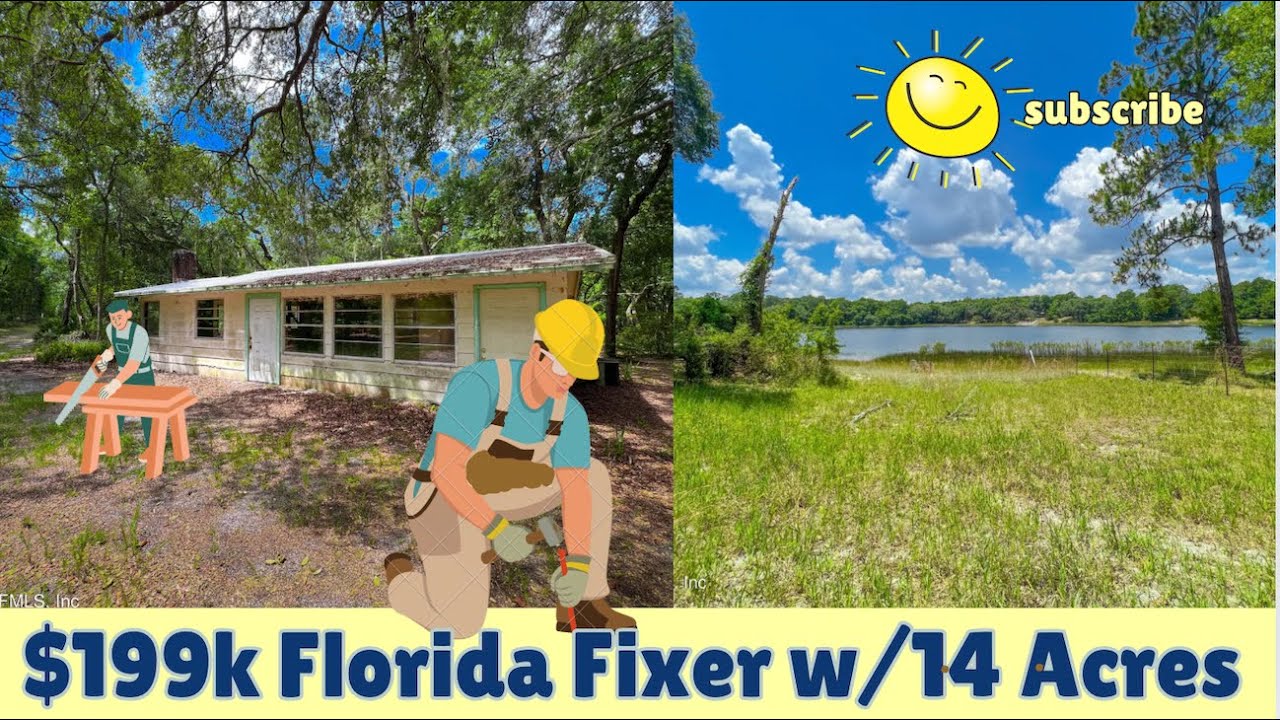 $199k North Florida Fixer w/14 Acres of LAND