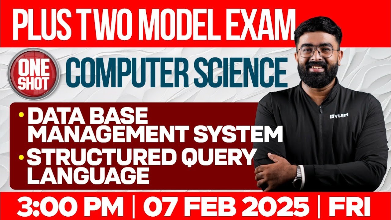 Plus Two Model Exam One Shot Computer Science | Data Base Management System