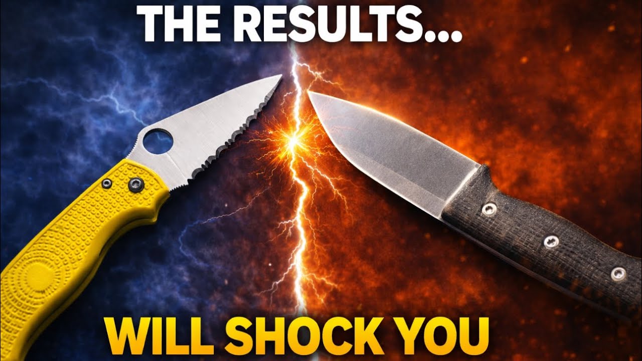 Dull Serrated Spyderco para 3 vs Razor Sharp Ursus 45 from white river MAGNACUT 