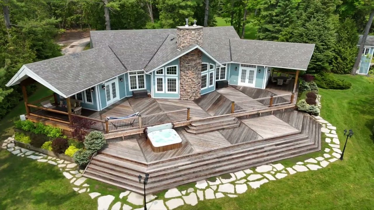Sturgeon Lake Waterfront Estate | 18+ Acres with Boathouse, Guest Suites & Luxury Finishes