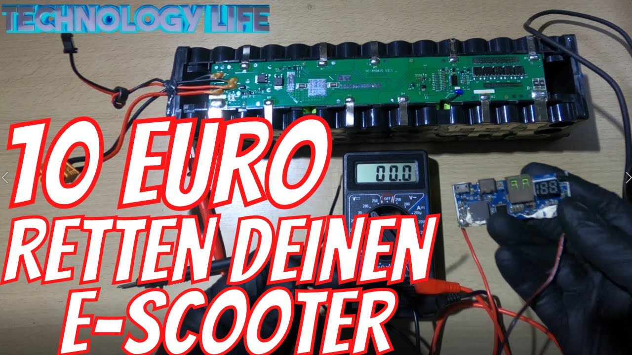 Defekten E-Scooter Akku Reparieren mit ner Powerbank