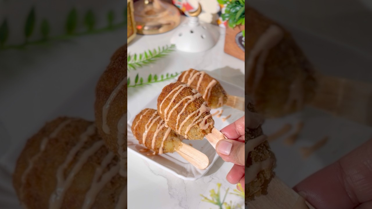 🍗 Cheesy chicken popsicle