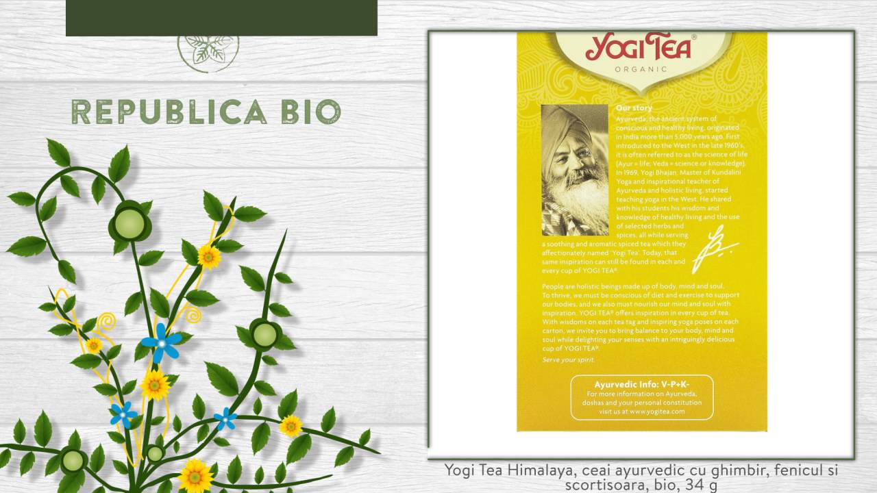 Yogi Tea Himalaya, ceai ayurvedic cu ghimbir, fenicul si scortisoara, bio, 34 g