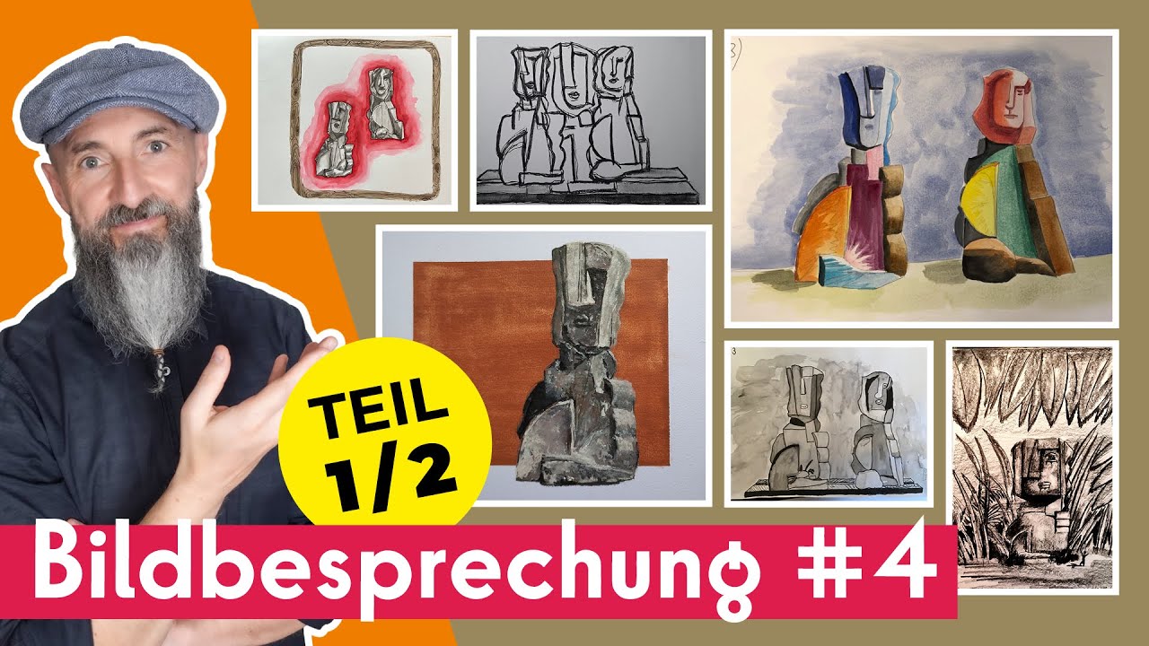 33 Leute zeichnen EINE Skulptur! Bildbesprechung Nr. 4 (Video 1/2) / A–J