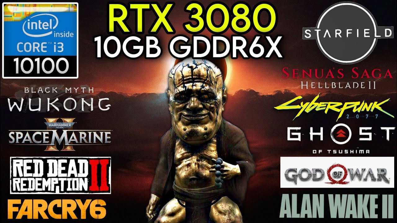 RTX 3080 + I3 10100 & 32GB Ram - Test In 10 Games - 1080p