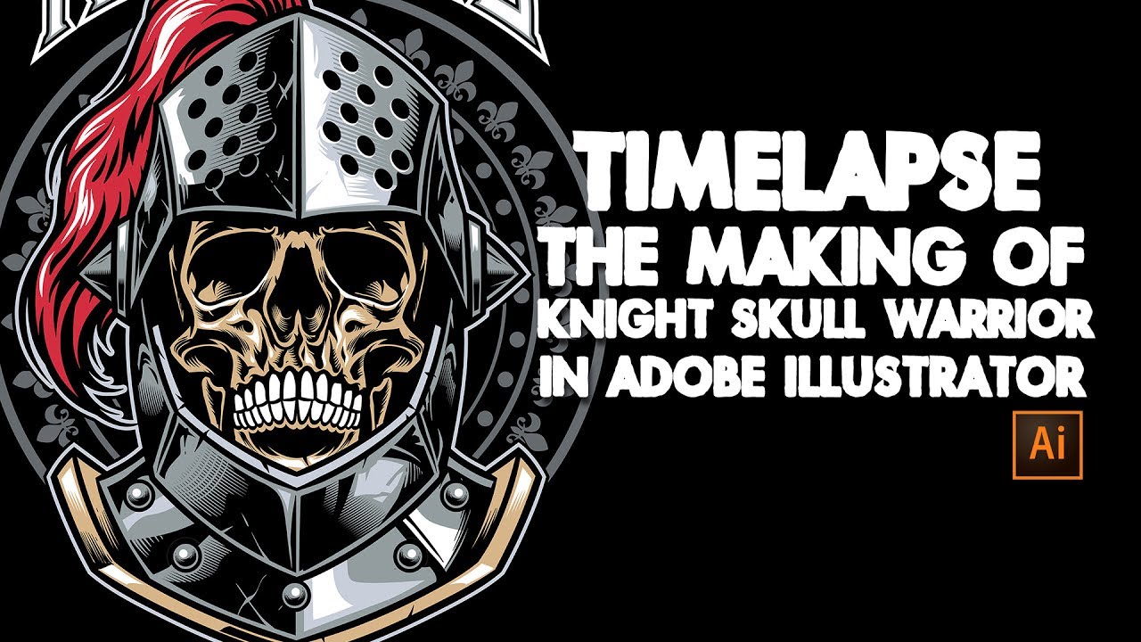 Timelapse process making of knight skull warrior