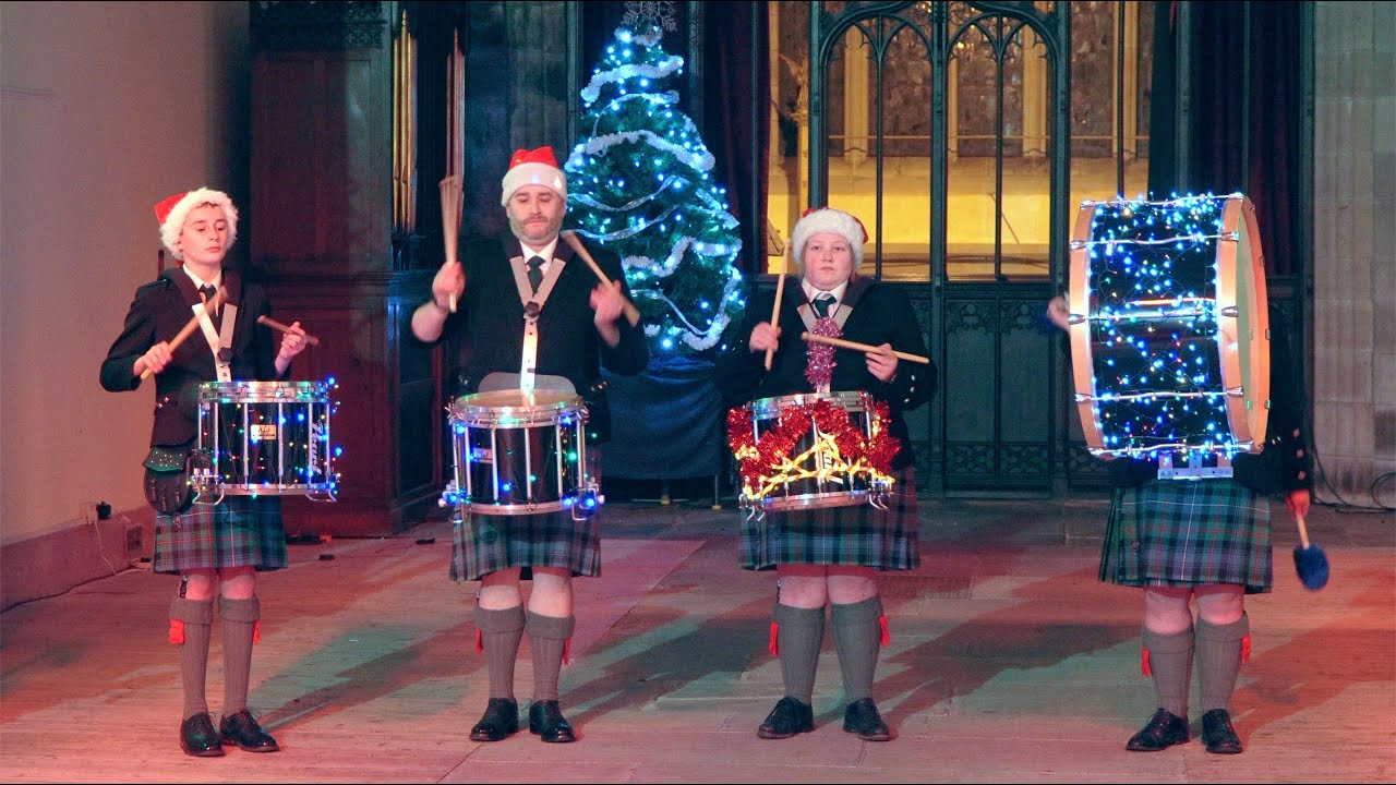 Castle Dangerous by Ballater Pipe Band in St Margarets Braemar during 2023 Christmas Festival