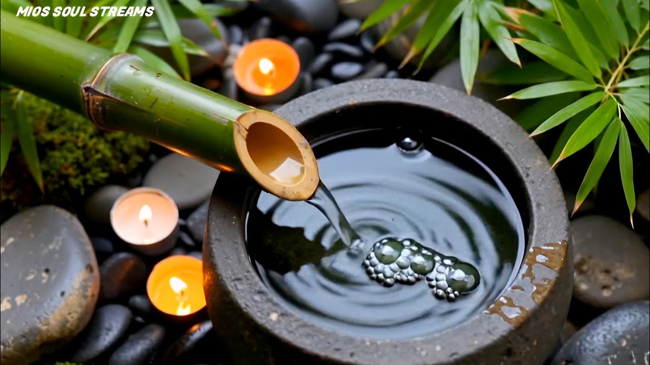 Relaxing Bamboo Water Stream Sounds 🌿💧 Peaceful Nature Ambience