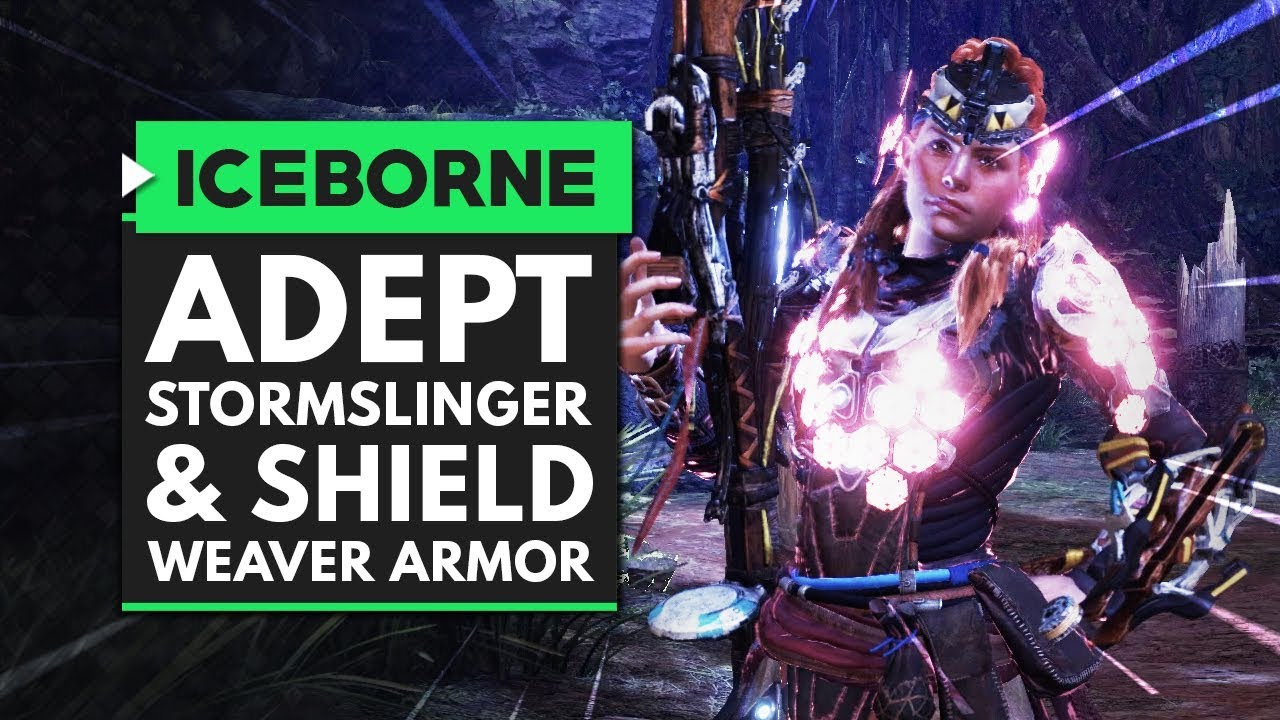 Monster Hunter World Iceborne | Crazy New Adept Stormslinger Bowgun Mod & Shield-Weaver Armor