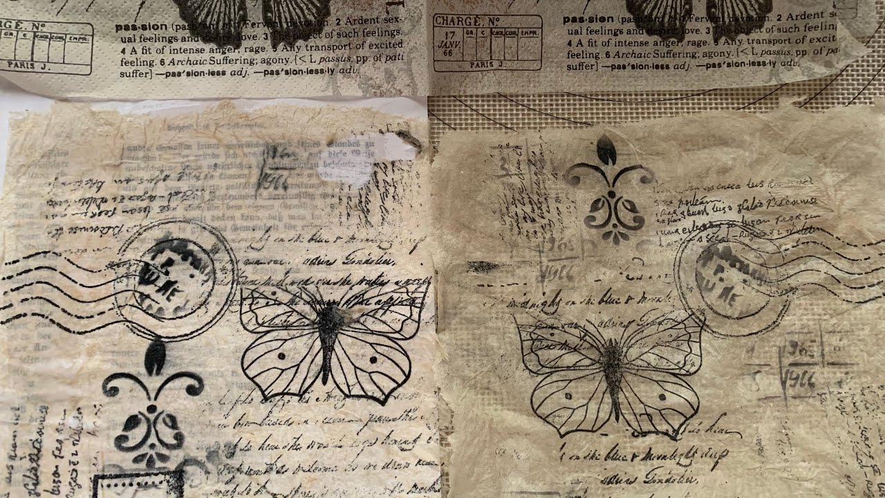 Vintage Serviette und Vellum selbst gestalten🧡💫￼