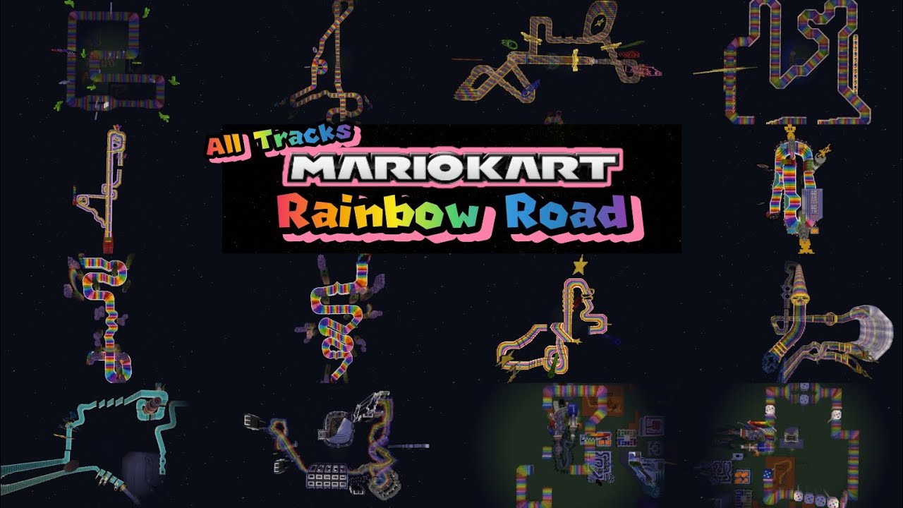 Mario Kart All Rainbow Road Courses In Minecraft