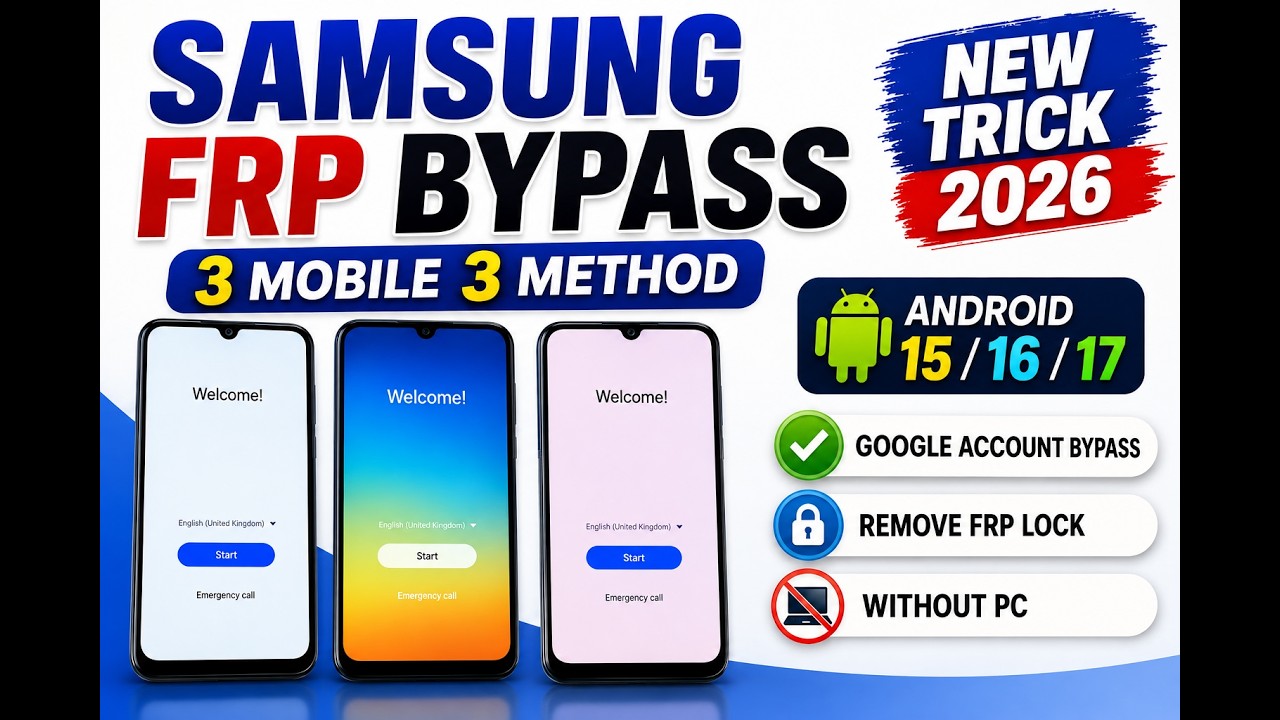 Samsung FRP Bypass | 3 Mobile 3 New Methods | Android 15/16/17 |Skip Google Lock | New Trick No PC ✅