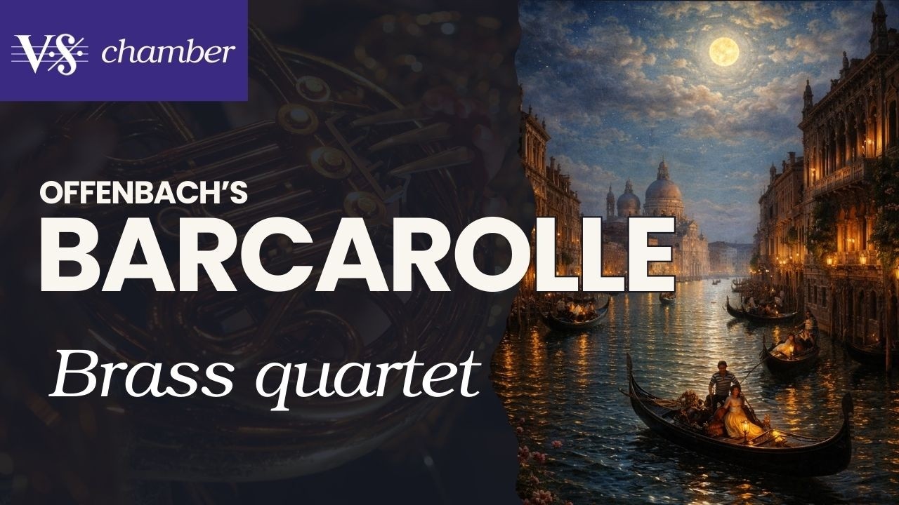 Barcarolle sheet music for Brass Quartet - playalong