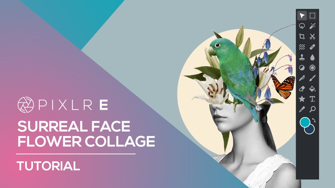 How to Create Surreal Flower Collage | Pixlr E