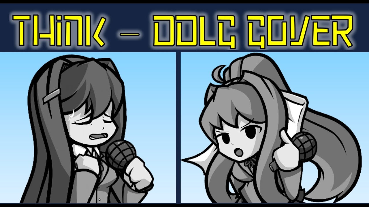T̵H̵I̷̾̾N̵K, YURI, T̵H̵I̷̾̾N̵K! FNF: Think, But Monika And Yuri Sing It! [SDCB] [MOD SHOWCASE]