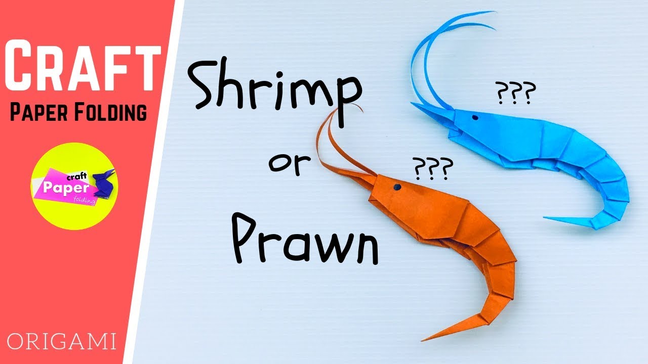 Origami Shrimp - Origami Prawn | How to Make a Paper Shrimp - Craft Paper Folding (วิธีพับกุ้ง)