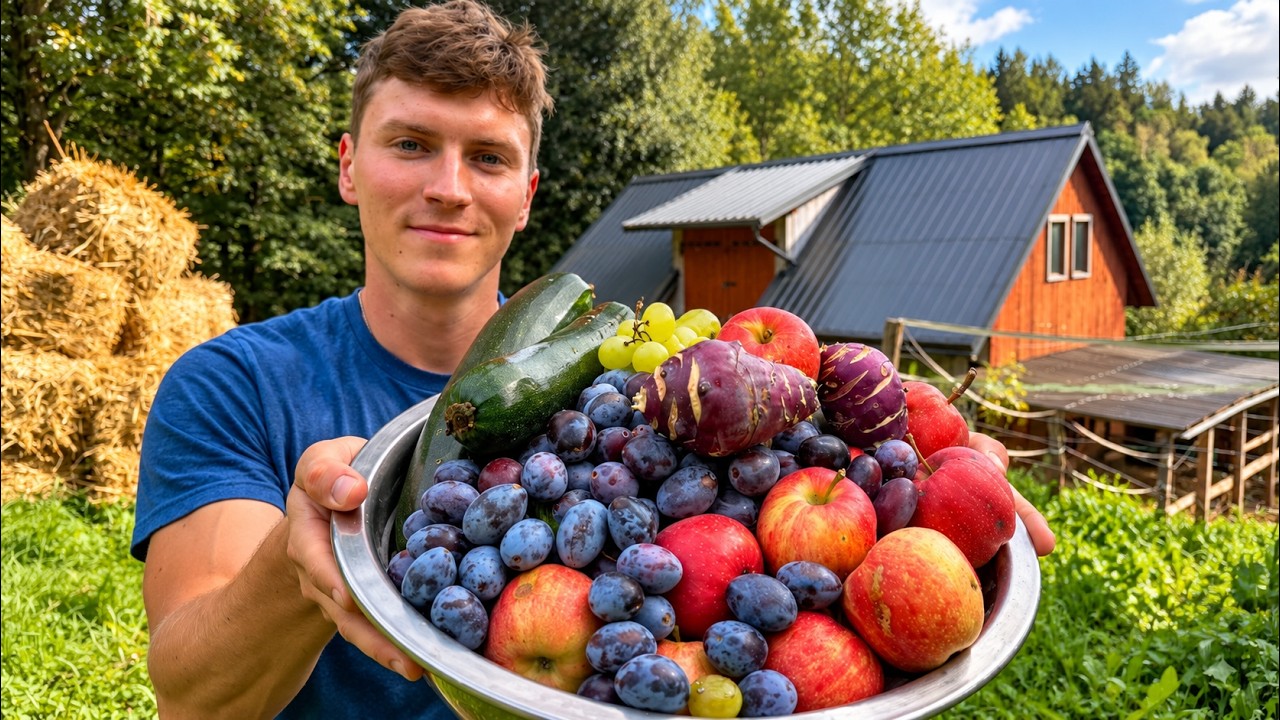 6 Days on Our Small Farm in Europe: Cutting Firewood, Harvesting & Homemade Food