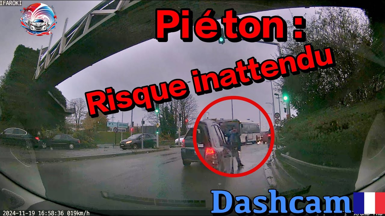Dashcam France #180  PÉTON : Risque inattendu