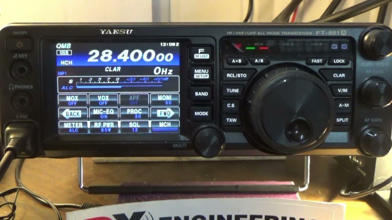 Part 2-R1 FT991A Setting Up Parametric Equalizer and Speech Processor Live on Radio w/ Pre-Post Test