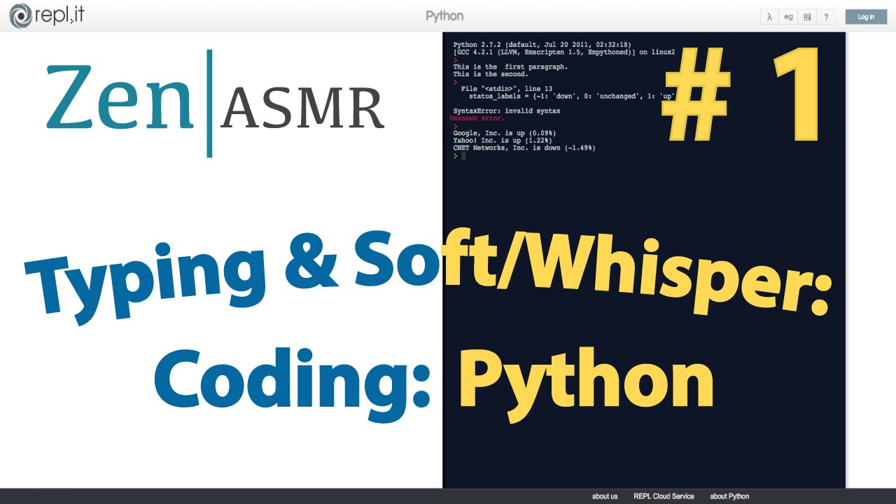 Zen ASMR | Typing & Soft/Whisper | Coding: Python | # 1