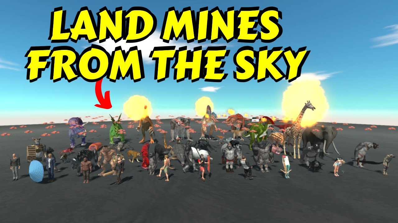 Dropping Land Mines on ALL UNITS | 100 EGGSCRIBERS SPECIAL!! | Animal Revolt Battle Simulator