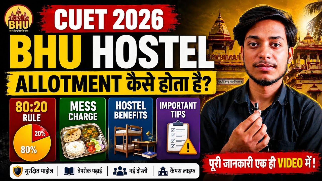 BHU Hostel Allotment complete proces |Seats, Reservation,Mess,Facility,Fees#hostellife #bhu#cuet2026