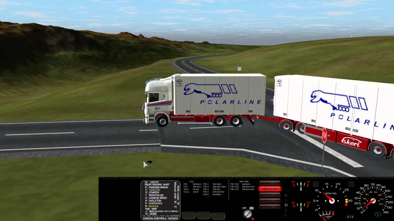 Rigs of Rods - Driving the Scania R560 6x2 with Ekeri Drawbar Trailer