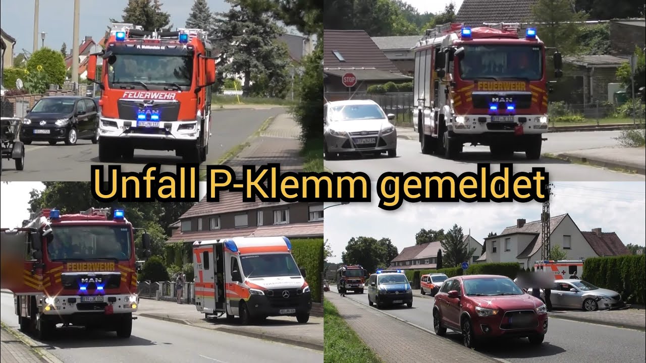 VKU P-Klemm in Muldenstein gemeldet - Einsatzfahrten wärend Großeinsatz in Muldenstein zum Unfall