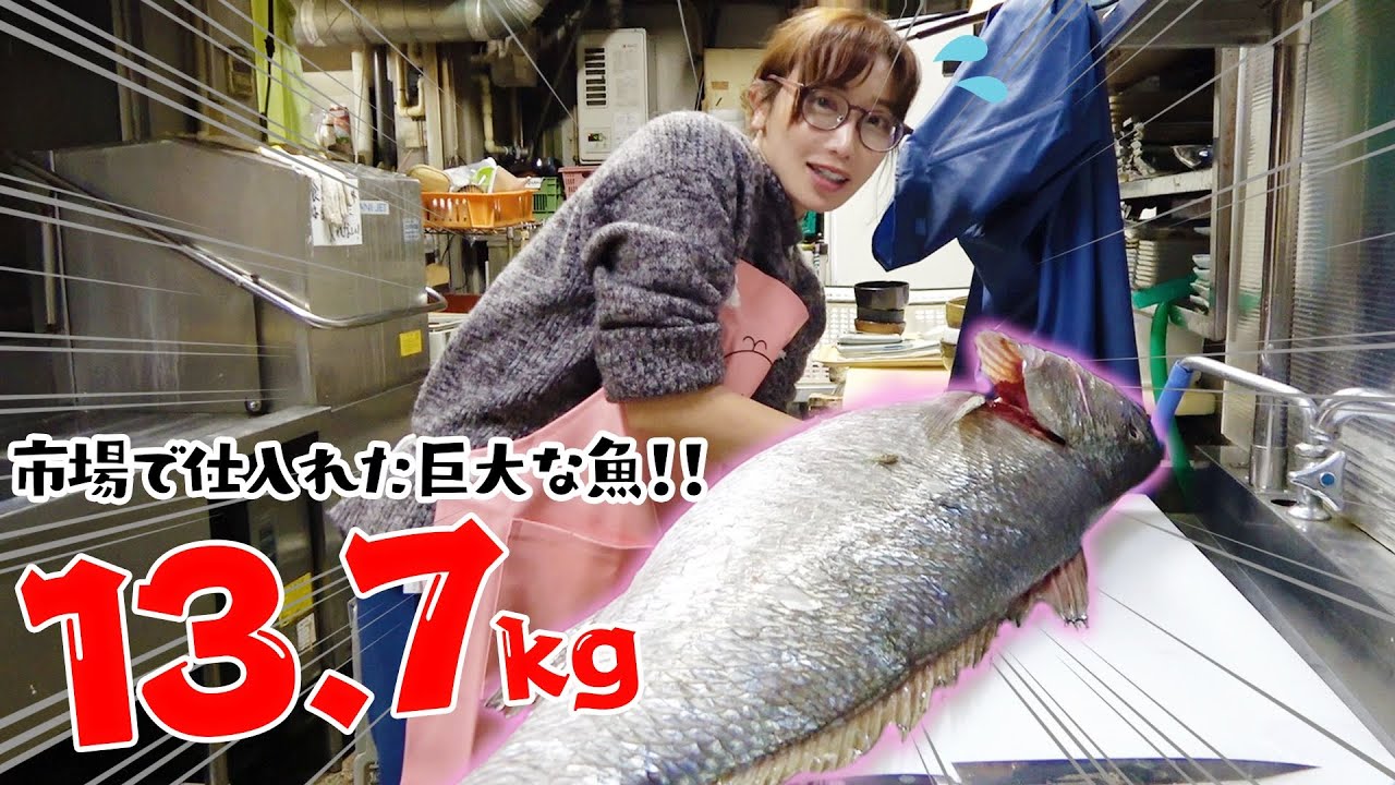 市場で運命的な出会い💕巨大な「大鮸」を手に入れました！！！