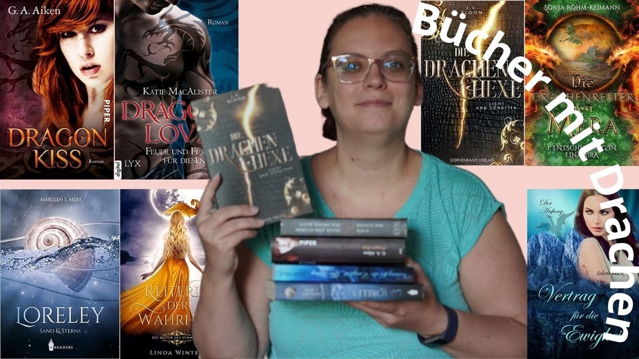 7 Bücher mit Drachen