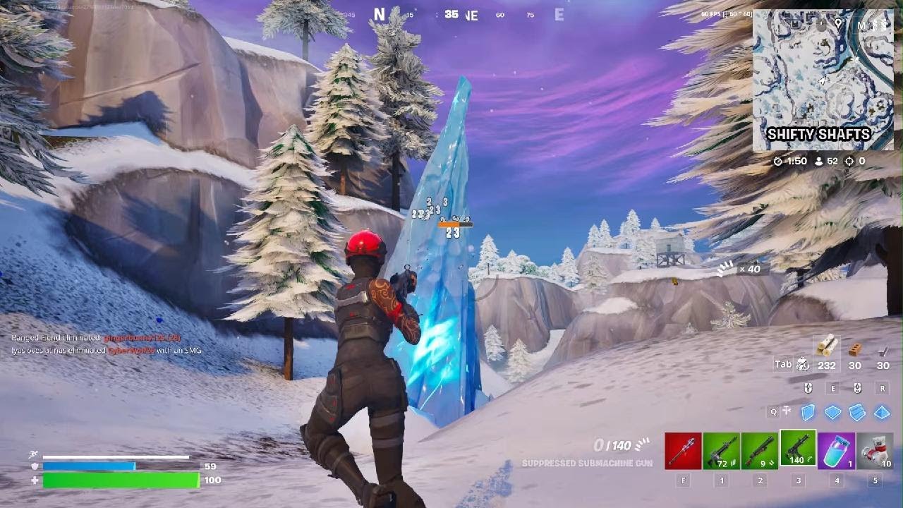 Fortnite-playing season 7 with keybord and mouse