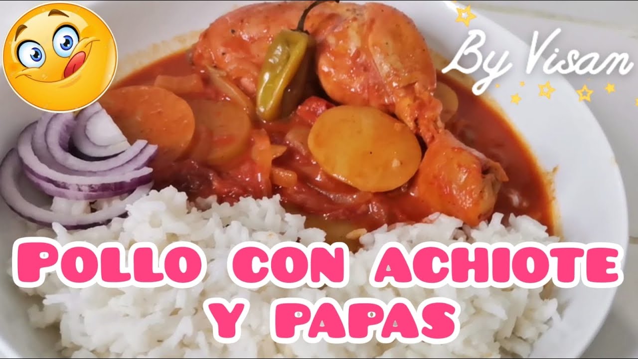 POLLO ADOBADO CON ACHIOTE Y PAPAS | By Visan