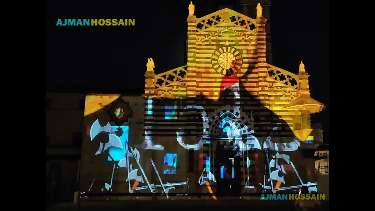 Laser Show in Prato, Italy