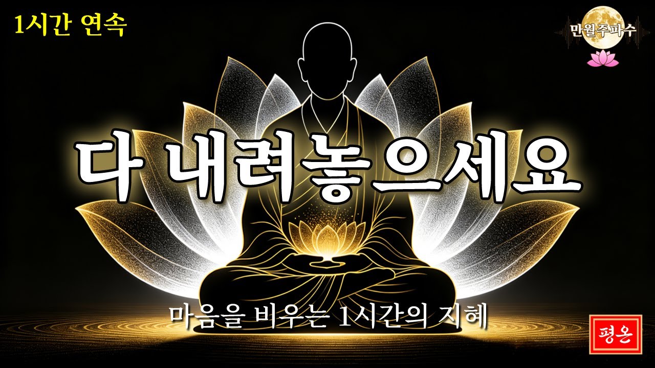 마음을 비우는 반야심경 1시간 연속 재생｜애쓰지 마세요, 잠시 내려놓아도 됩니다 (아제아제 바라아제)