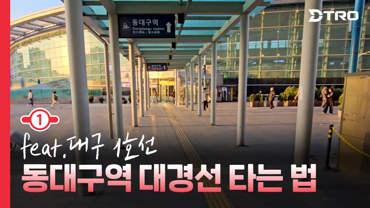 대구1호선 동대구역에서 눈, 비 안 맞고 대경선으로 환승하는 방법!